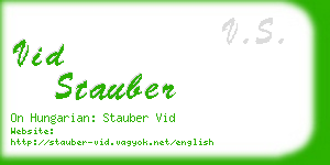 vid stauber business card